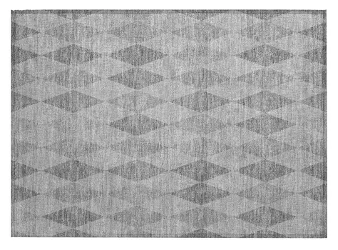 2' X 3' Gray Geometric Washable Non Skid Indoor Outdoor Area Rug
