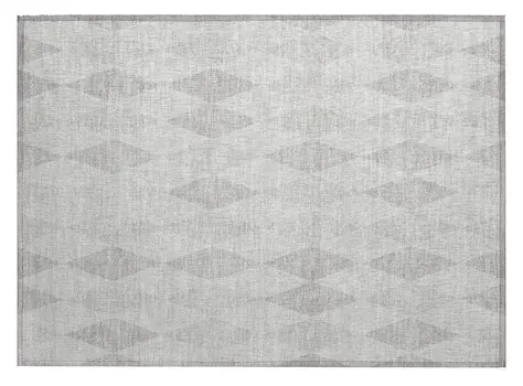 2' X 3' Gray Geometric Washable Non Skid Indoor Outdoor Area Rug