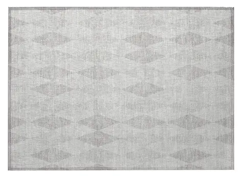 2' X 3' Gray Geometric Washable Non Skid Indoor Outdoor Area Rug
