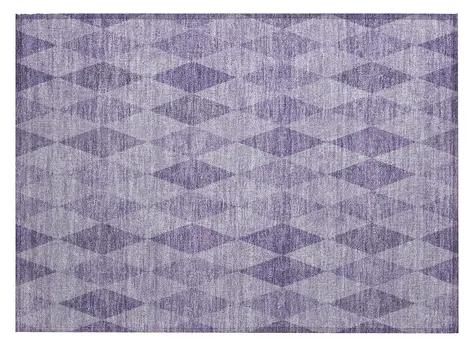 2' X 3' Purple Geometric Washable Non Skid Indoor Outdoor Area Rug