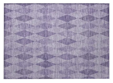 2' X 3' Purple Geometric Washable Non Skid Indoor Outdoor Area Rug