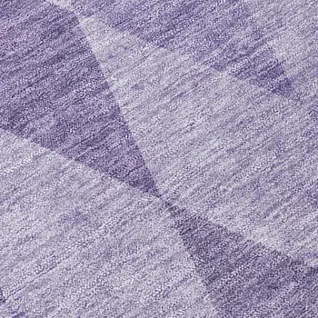 8' Runner Purple Geometric Washable Non Skid Indoor Outdoor Runner Rug