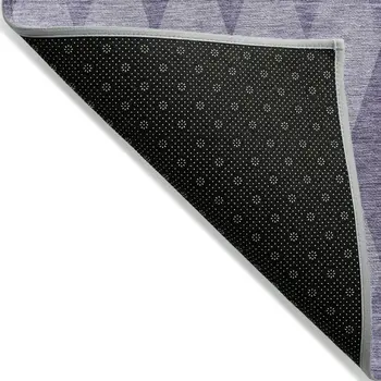 10' X 14' Purple Geometric Washable Non Skid Indoor Outdoor Area Rug
