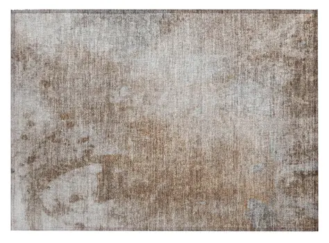 2' X 3' Brown And Off White Abstract Washable Indoor Outdoor Area Rug