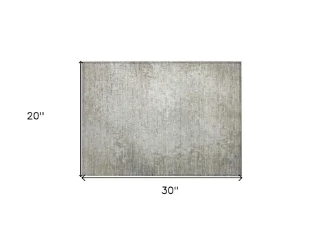 2' X 3' Beige Washable Non Skid Indoor Outdoor Area Rug