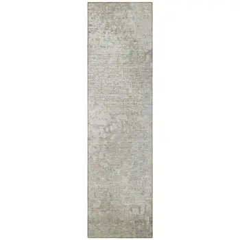 8' Runner Beige Washable Non Skid Indoor Outdoor Runner Rug