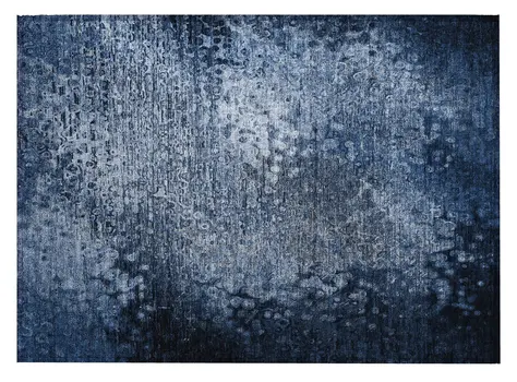 2' X 3' Blue Washable Non Skid Indoor Outdoor Area Rug