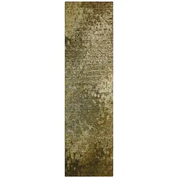 8' Runner Brown Washable Non Skid Indoor Outdoor Runner Rug