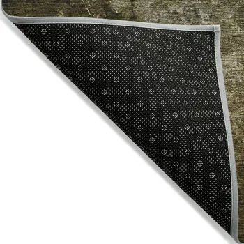 5' X 8' Brown Washable Non Skid Indoor Outdoor Area Rug