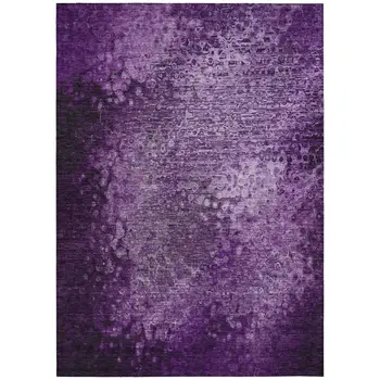 10' X 14' Purple Washable Non Skid Indoor Outdoor Area Rug