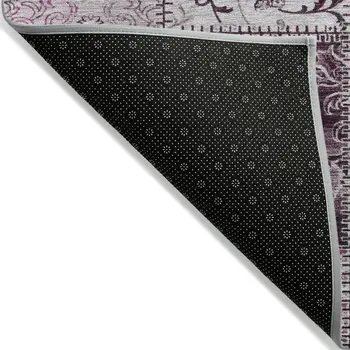 10' X 14' Mountbatten Pink Patchwork Washable Non Skid Indoor Outdoor Area Rug