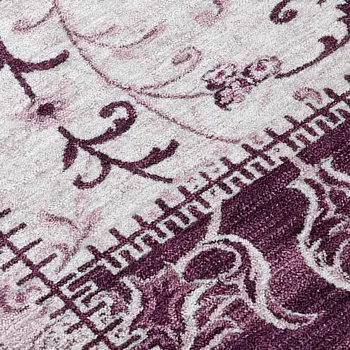 10' X 14' Mountbatten Pink Patchwork Washable Non Skid Indoor Outdoor Area Rug