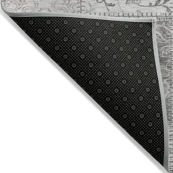 2' X 3' Taupe Patchwork Washable Indoor Outdoor Area Rug