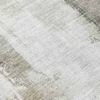 8' Taupe And Gray Abstract Washable Indoor Outdoor Runner Rug