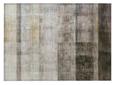 2' X 3' Brown Ombre Washable Non Skid Indoor Outdoor Area Rug