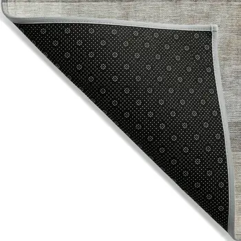3' X 5' Brown Ombre Washable Non Skid Indoor Outdoor Area Rug