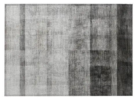 2' X 3' Gray Ombre Washable Non Skid Indoor Outdoor Area Rug