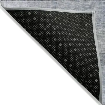 3' X 5' Gray Ombre Washable Indoor Outdoor Area Rug