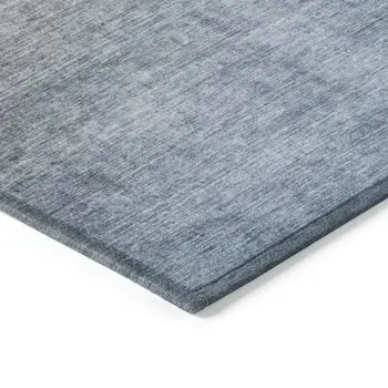 5' X 8' Blue and Green Ombre Washable Non Skid Indoor Outdoor Area Rug