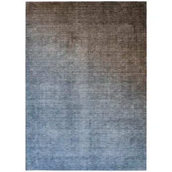 8' X 10' Blue And Green Ombre Washable Indoor Outdoor Area Rug