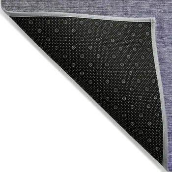 3' X 5' Olive Green And Purple Ombre Washable Indoor Outdoor Area Rug