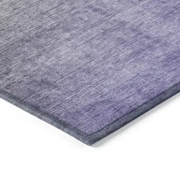 8' Olive Green And Purple Round Ombre Washable Indoor Outdoor Area Rug
