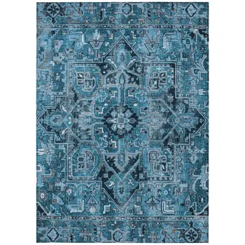 10' X 14' Gray Oriental Washable Indoor Outdoor Area Rug