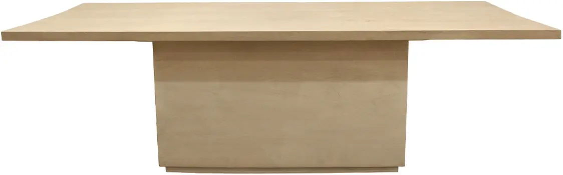 108" Natural Solid Wood Pedestal Base Dining Table