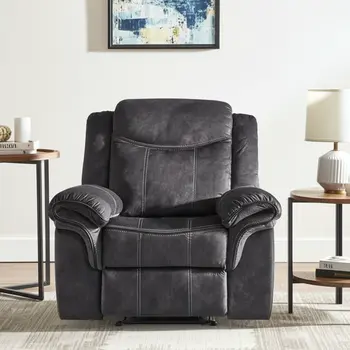 41" Granite Gray Fabric Power Recliner