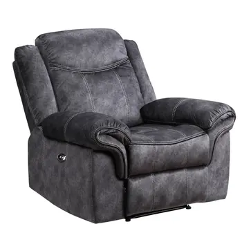 41" Granite Gray Fabric Power Recliner