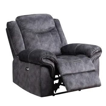 41" Granite Gray Fabric Power Recliner
