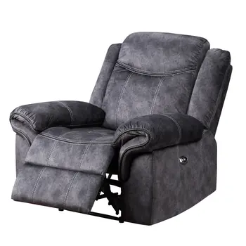 41" Granite Gray Fabric Power Recliner