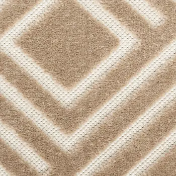 6' Gray Geometric Runner Rug