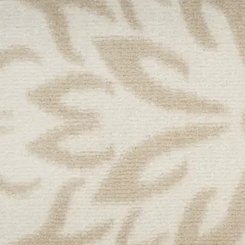 4' X 6' Beige and Ivory Floral Non Skid Area Rug