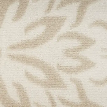 4' X 6' Beige and Ivory Floral Non Skid Area Rug