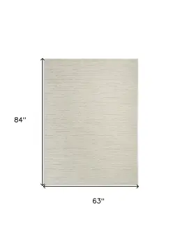 5' X 7' Beige Geometric Area Rug