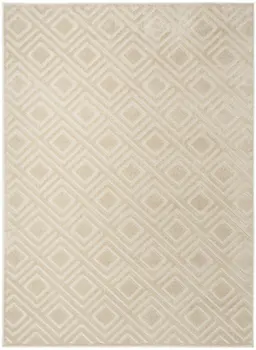 5' X 7' Beige Geometric Area Rug