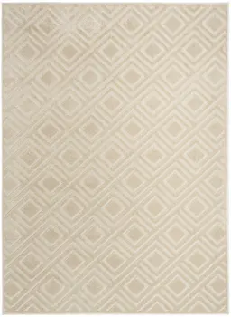 5' X 7' Beige Geometric Area Rug