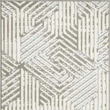 5' X 7' Blue Geometric Area Rug