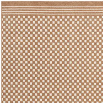 5' X 7' Brown Geometric Area Rug