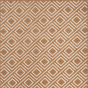 5' X 7' Brown Geometric Area Rug