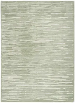 5' X 7' Green Geometric Area Rug