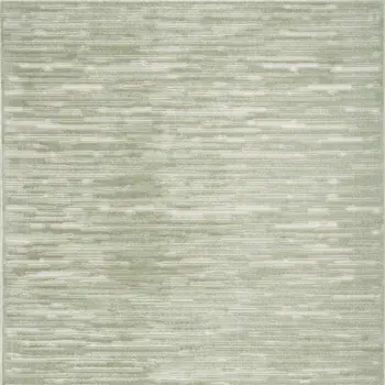 5' X 7' Green Geometric Area Rug