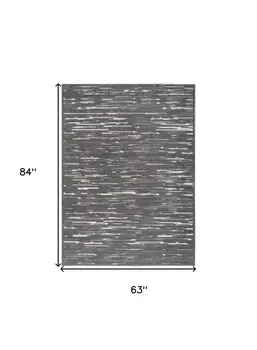 5' X 7' Gray Geometric Area Rug