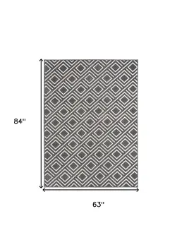 5' X 7' Gray Geometric Area Rug