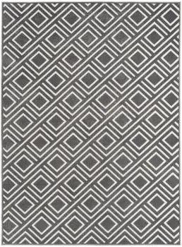 5' X 7' Gray Geometric Area Rug