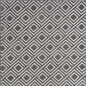 5' X 7' Gray Geometric Area Rug