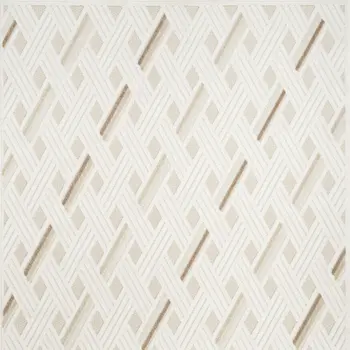 5' X 7' Cream Geometric Area Rug