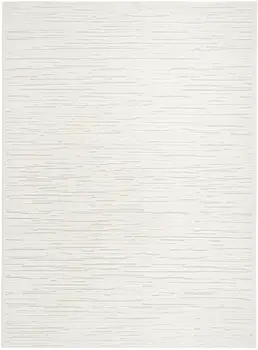 5' X 7' Cream Geometric Area Rug