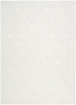 5' X 7' Cream Geometric Area Rug